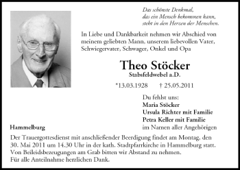 Anzeige von Theo Stöcker von MGO