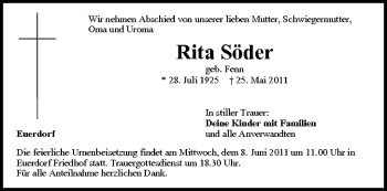 Anzeige von Rita Söder von MGO
