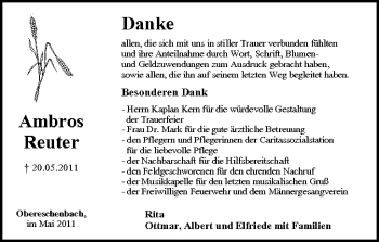 Anzeige von Ambros Reuter von MGO