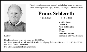 Anzeige von Franz Schlereth von MGO