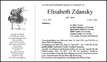 Anzeige von Elisabeth Zdansky von MGO