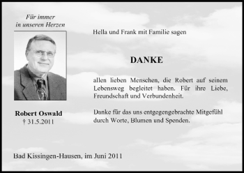 Anzeige von Robert Oswald von MGO