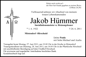Anzeige von Jakob Hümmer von MGO