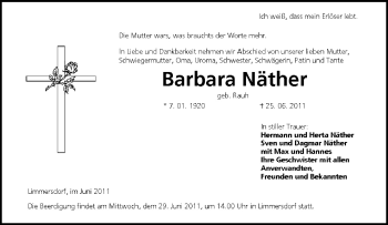 Anzeige von Barbara Näther von MGO