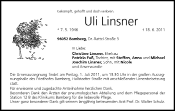 Anzeige von Uli Linsner von MGO