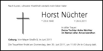 Anzeige von Horst Nüchter von MGO