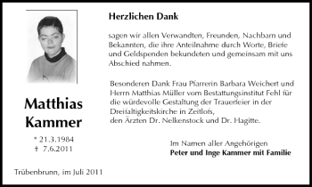 Anzeige von Matthias Kammer von MGO