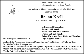 Anzeige von Bruno Kroll von MGO