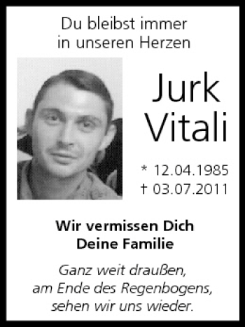 Anzeige von Jurk Vitali von MGO
