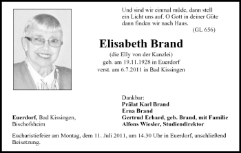 Anzeige von Elisabeth Brand von MGO