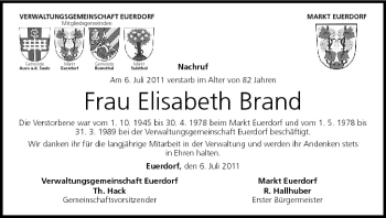 Anzeige von Elisabeth Brand von MGO