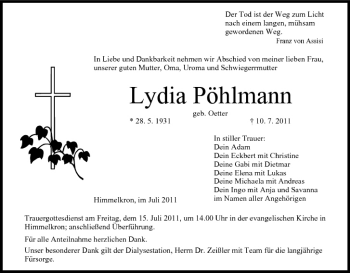 Anzeige von Lydia Pöhlmann von MGO