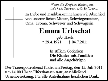 Anzeige von Emma Urbschat von MGO