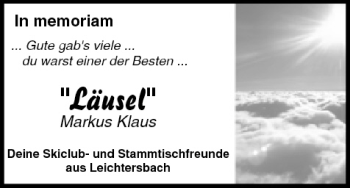 Anzeige von Markus Klaus von MGO