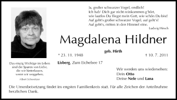 Anzeige von Magdalena Hildner von MGO