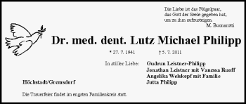 Anzeige von Lutz Michael Philipp von MGO