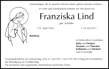 Anzeige von Franziska Lind von MGO