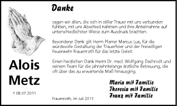 Anzeige von Alois Metz von MGO