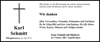 Anzeige von Karl Schmitt von MGO