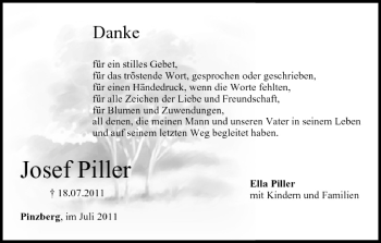 Anzeige von Josef Piller von MGO