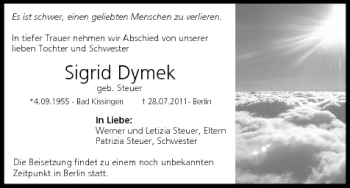 Anzeige von Sigrid Dymek von MGO
