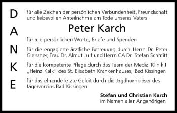 Anzeige von Peter Karch von MGO