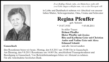 Anzeige von Regina Pfeuffer von MGO