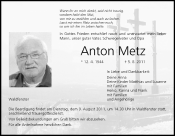 Anzeige von Anton Metz von MGO