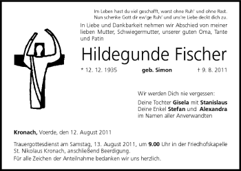 Anzeige von Hildegunde Fischer von MGO