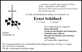 Anzeige von Ernst Schöberl von MGO