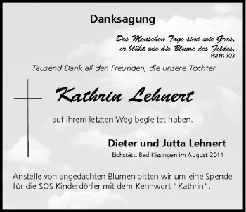 Anzeige von Kathrin Lehnert von MGO