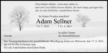 Anzeige von Adam Sellner von MGO