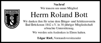 Anzeige von Roland Bott von MGO