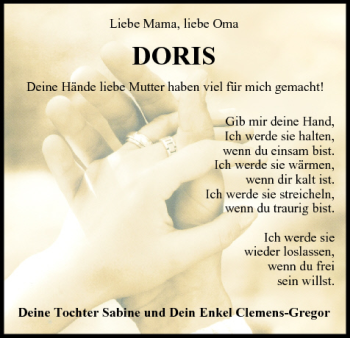 Anzeige von Doris  von MGO