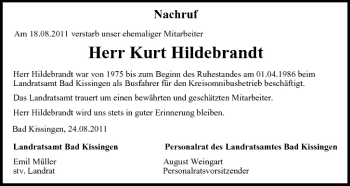 Anzeige von Kutz Hildebrandt von MGO