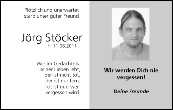 Anzeige von Jörg Stöcker von MGO
