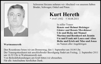 Anzeige von Kurt Hereth von MGO