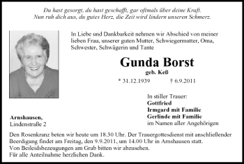 Anzeige von Gunda Borst von MGO