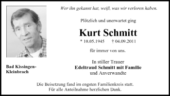 Anzeige von Kurt Schmitt von MGO
