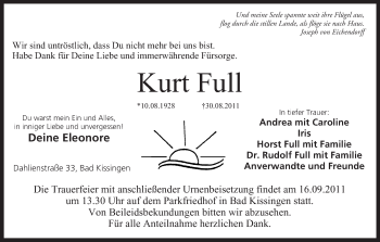 Anzeige von Kurt Full von MGO