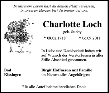 Anzeige von Charlotte Loch von MGO