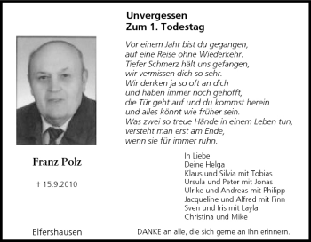 Anzeige von Franz Polz von MGO
