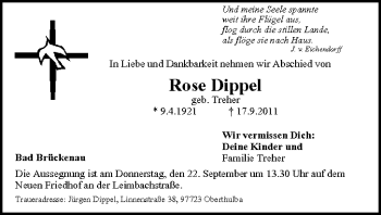 Anzeige von Rose Dippel von MGO