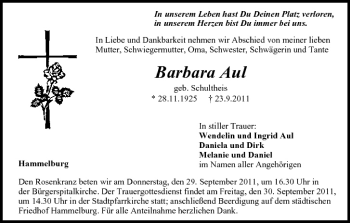 Anzeige von Barbara Aul von MGO