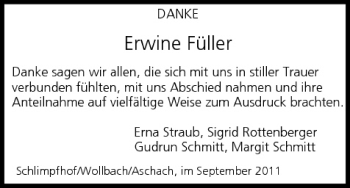 Anzeige von Erwine Füller von MGO