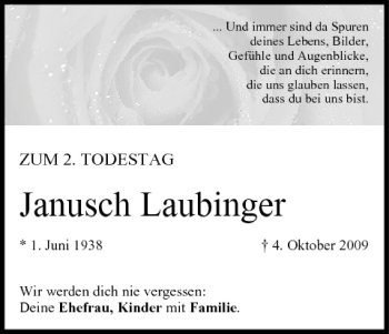 Anzeige von Janusch Laubinger von MGO