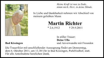 Anzeige von Martin Richter von MGO
