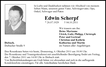 Anzeige von Edwin Scherpf von MGO