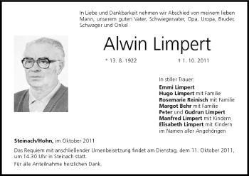 Anzeige von Alwin Limpert von MGO