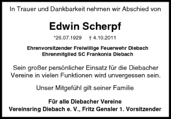 Anzeige von Edwin Scherpf von MGO
